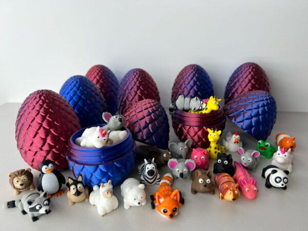 Mystery Egg with 9 mini Animals inside, 25+ Unique and Fun Designs Includes Mystery Egg - Image 2