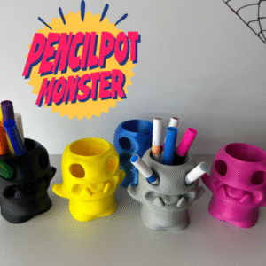 Pencil pot monster