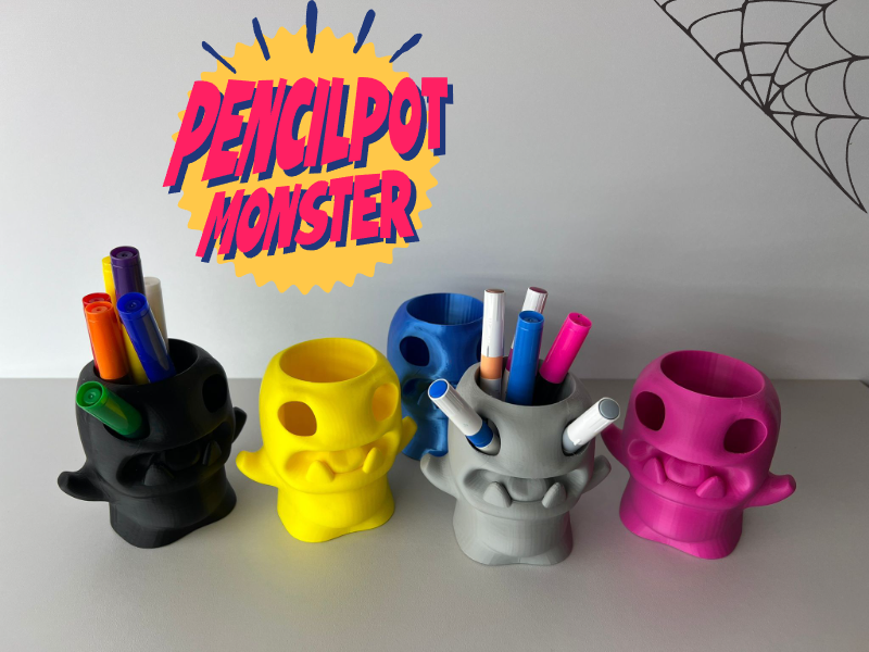 Pencil pot monster